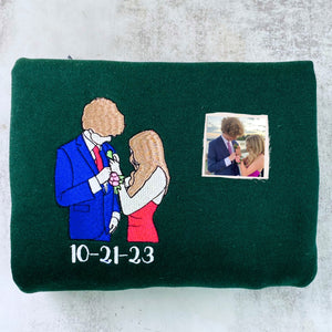 Personalized Unique Bridal Shower Gift for Stepdaughter Sweatshirt with Embroidery Your Photo