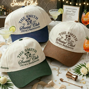 Custom Bride Tribe Bachelorette Snapback Hats - Embroidered Team Bridal Cap Set