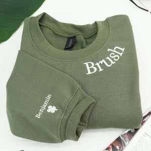 Custom Mama Embroidered Sweatshirt with Kids Names on Sleeve, Personalized Gift for Moms, Hers