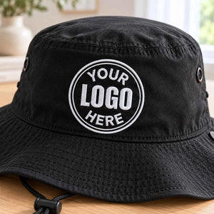 Custom Gameday Bucket Hats - Embroidered Your Team Slogan, Logo, Text & Name, School Spirit Gift for College Student