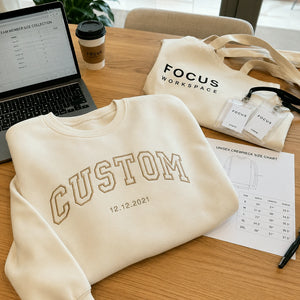 Custom Embroidered Sweatshirt, Make Your Own Hoodie for Women Men