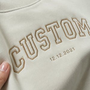 Custom Embroidered Sweatshirt, Make Your Own Hoodie for Women Men