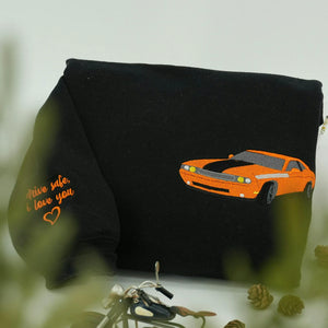 Personalized Car Portrait Sweatshirt or Hoodie, Custom Embroidered Auto Gift from Photo