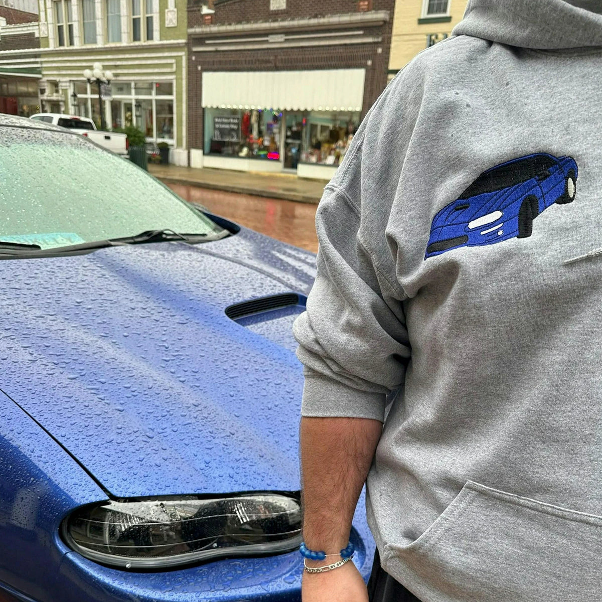 Personalized Car Portrait Sweatshirt or Hoodie, Custom Embroidered Auto Gift from Photo