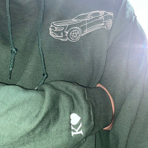 Custom Embroidered Sweatshirt, Hoodie with Photo Car