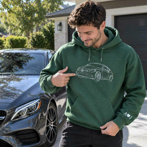 Custom Embroidered Car Hoodie, Sweatshirt, Personalized Car Gifts for Him
