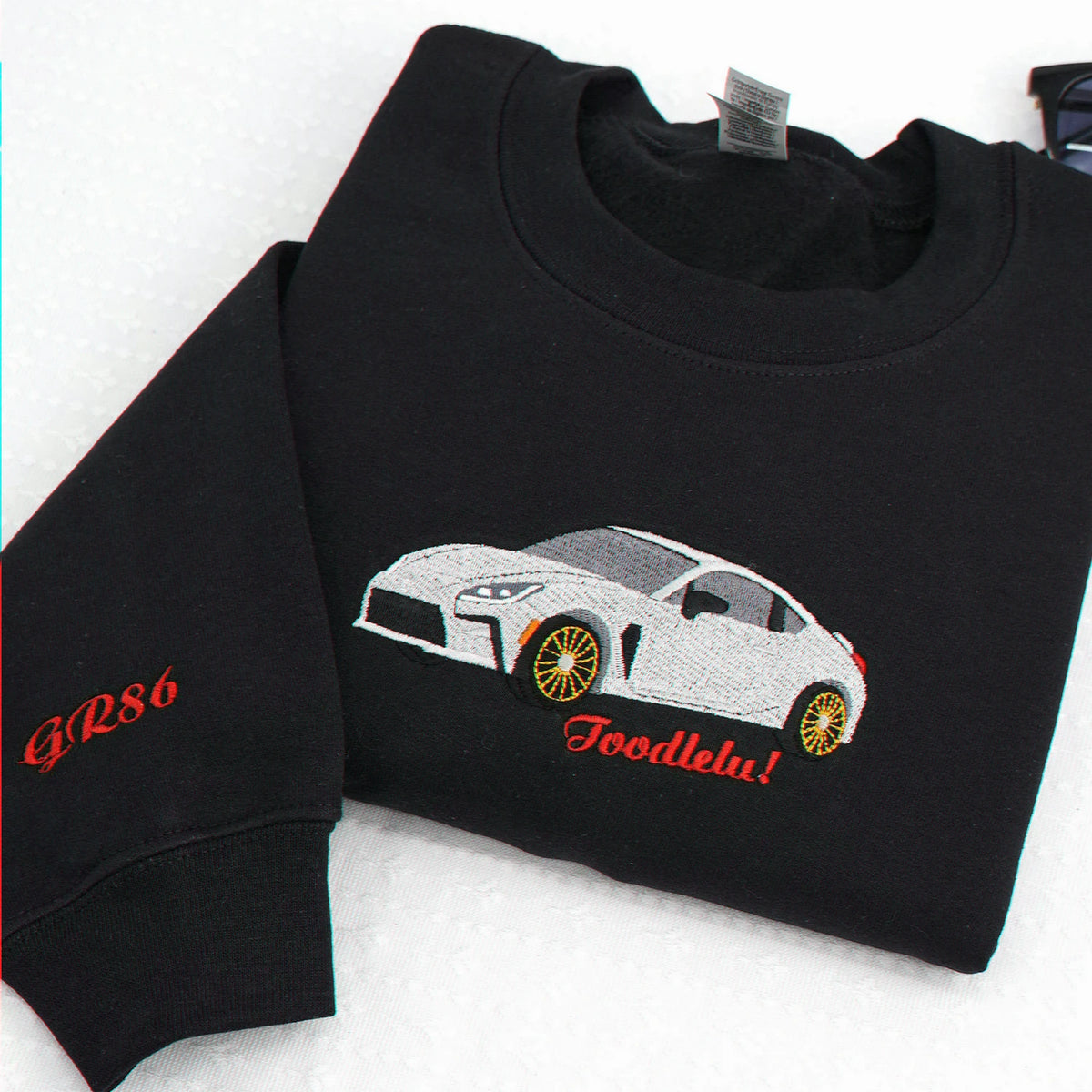 Custom Car Photo Embroidered Hoodie for Car Guys, Personalized Gift for Him Husband