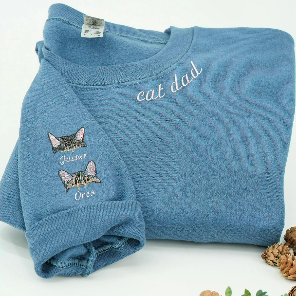 Custom Cat Mom Sweatshirt With Cat Ears, Personalized Cat Lover Gift