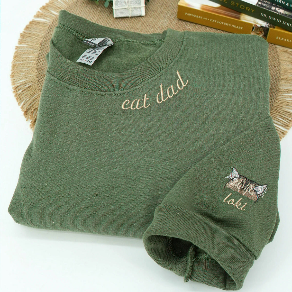 Custom Cat Mom Sweatshirt With Cat Ears, Personalized Cat Lover Gift
