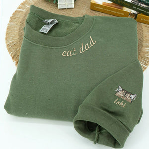 Custom Cat Mom Sweatshirt With Cat Ears, Personalized Cat Lover Gift