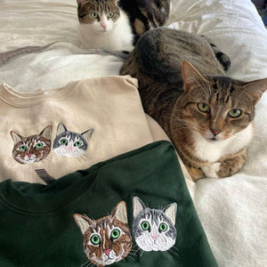 Cat Lover Twin Pack: Embroidered Sweatshirt & Hat