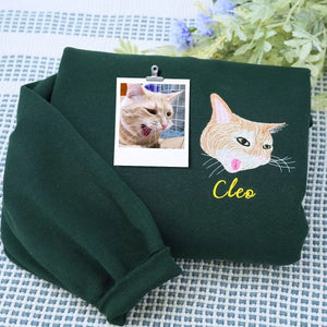 Cat Lover Twin Pack: Embroidered Sweatshirt & Tote Bag