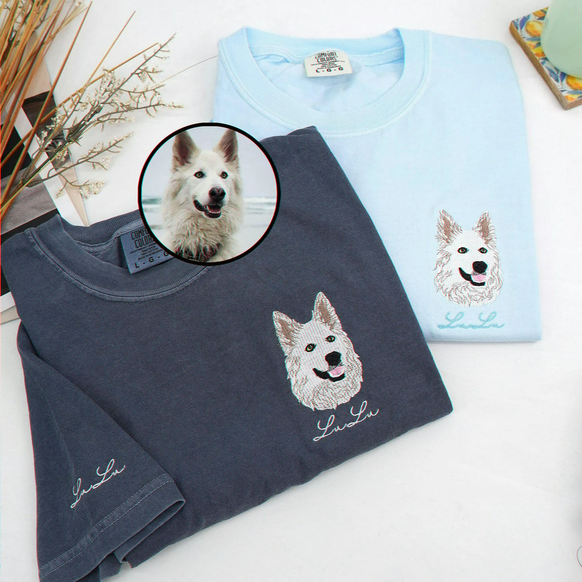 Custom Cat Portrait Shirt - Personalized Photo T-Shirt for Men - Birthday Gift for Dad Tee