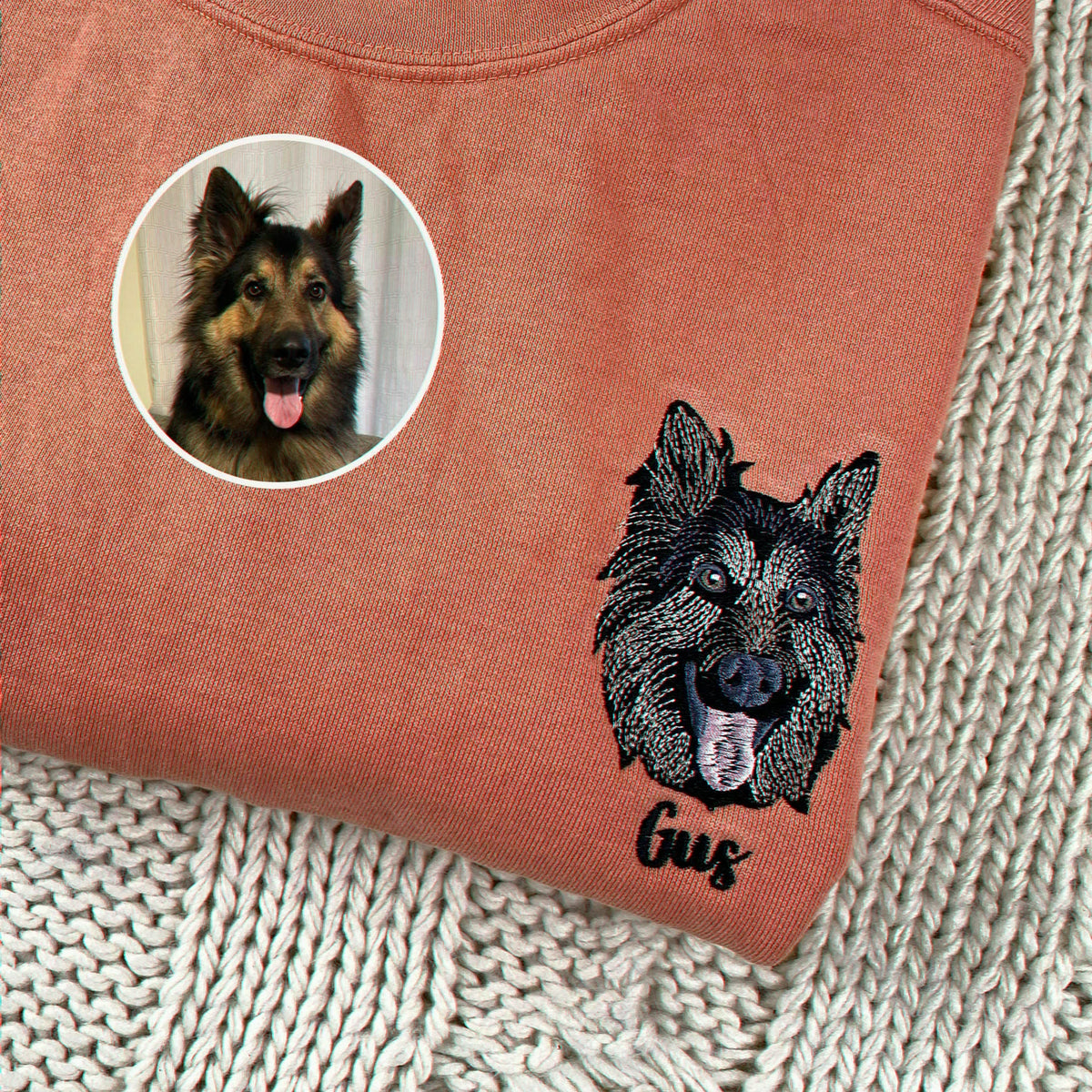 Custom Cat Portrait Shirt - Personalized Photo T-Shirt for Men - Birthday Gift for Dad Tee