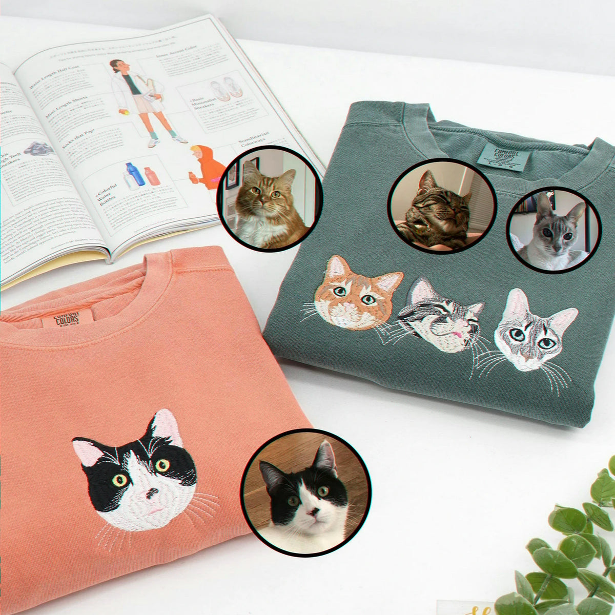 Custom Cat Portrait Shirt - Personalized Photo T-Shirt for Men - Birthday Gift for Dad Tee