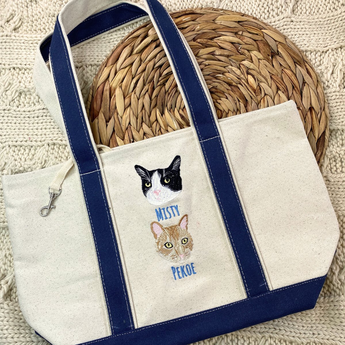 Cat Lover Twin Pack: Embroidered Hat & Tote Bag