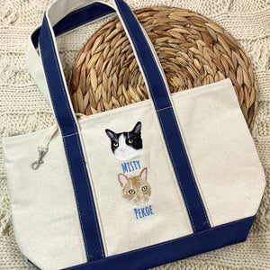 Cat Lover Twin Pack: Embroidered Sweatshirt & Tote Bag