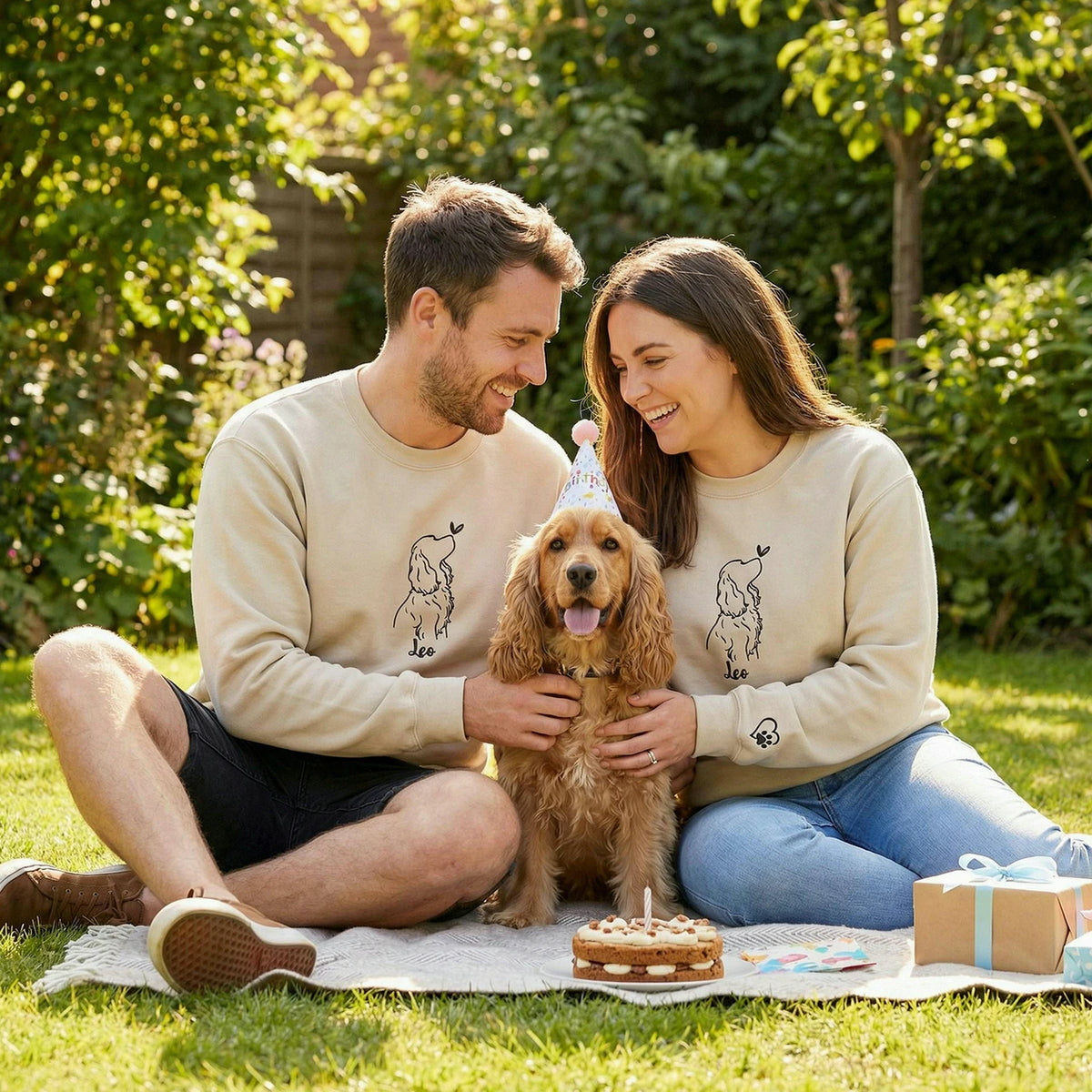 Cocker Spaniel Sweatshirt - Personalized Dog Name, Embroidered Gift for Cocker Lover