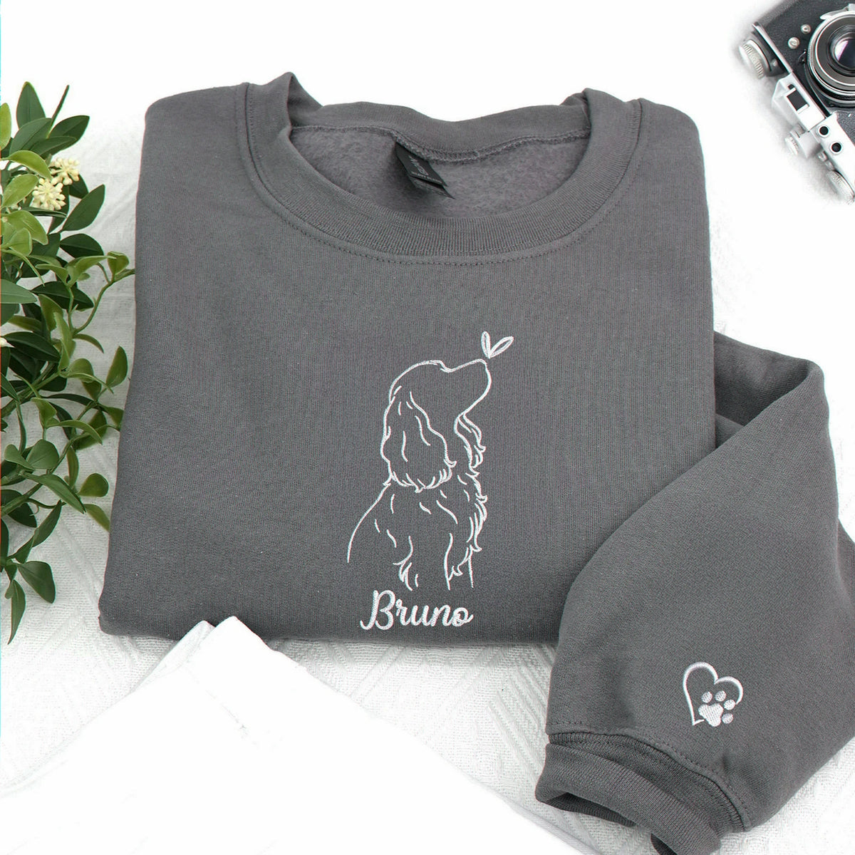 Cocker Spaniel Sweatshirt - Personalized Dog Name, Embroidered Gift for Cocker Lover