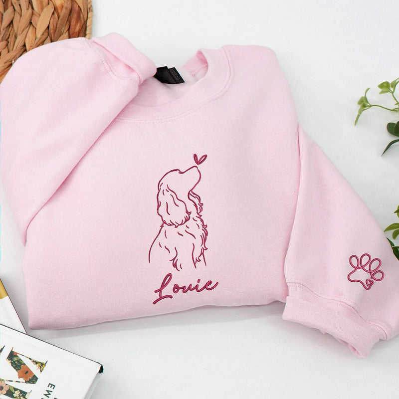 Cocker Spaniel Sweatshirt - Personalized Dog Name, Embroidered Gift for Cocker Lover
