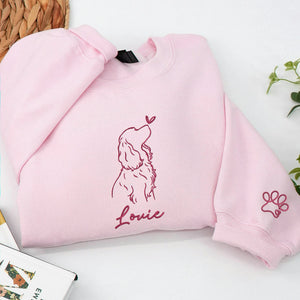 Cocker Spaniel Sweatshirt - Personalized Dog Name, Embroidered Gift for Cocker Lover