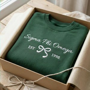 Personalized Coquette Bow Sweatshirt for Besties, Girls Trip 2026, Custom College Style Gift