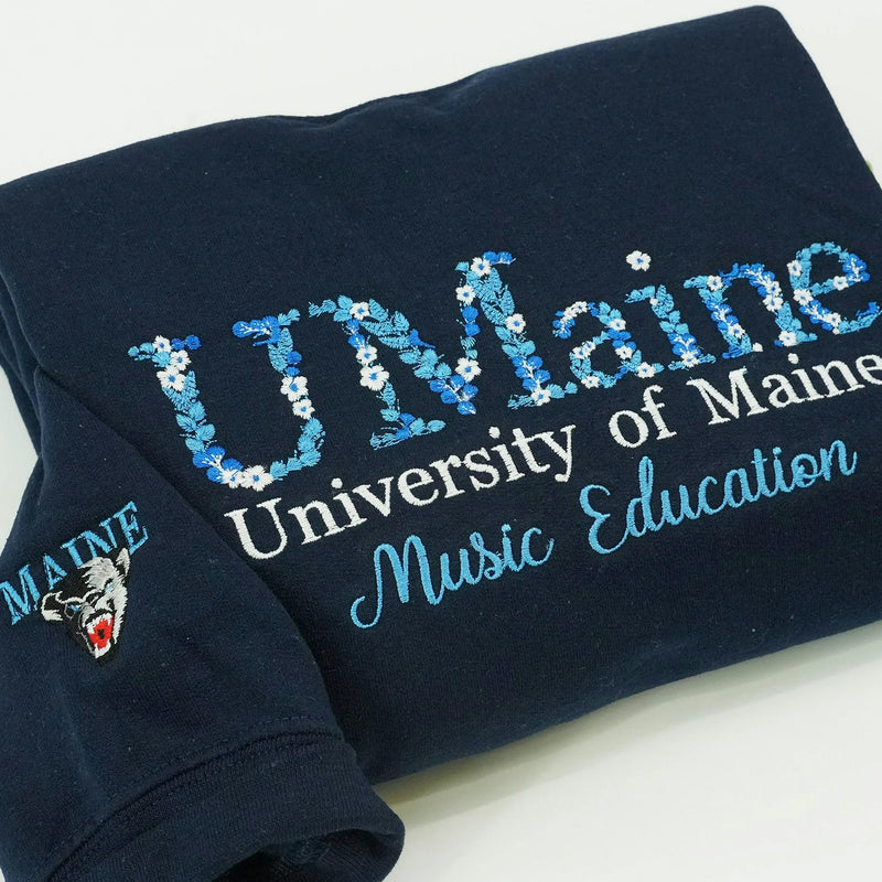 Custom Greek Letter Embroidered Sweatshirt, Floral College Graduation Gift For Friend