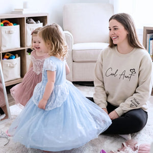 personalized cool aunt sweatshirt with custom embroidered name on cozy hoodie gift for aunt