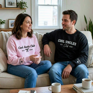 Cool Aunts Club and Cool Uncles Club Sweatshirts, Embroidered Kid Name Crewneck, New Aunt and Uncle Gifts