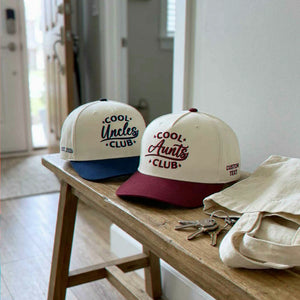 Cool Aunts Cool Uncles Club Snapback Hat, Embroidered Baseball Cap with Est Year, Aunt and Uncle Gift