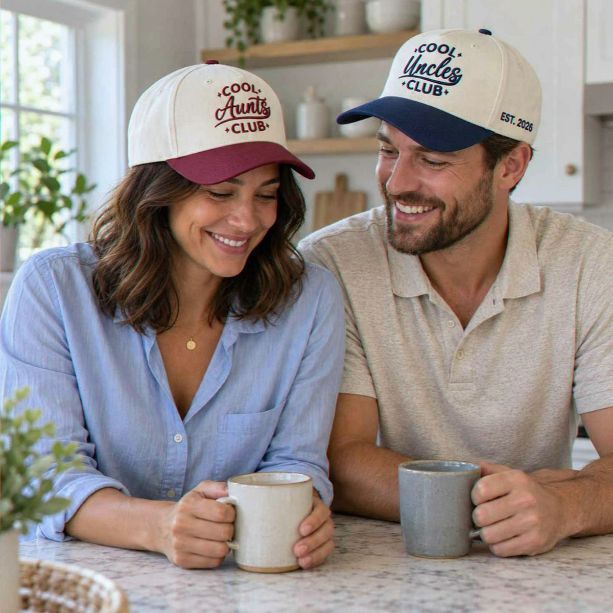 Cool Aunts Cool Uncles Club Snapback Hat, Embroidered Baseball Cap with Est Year, Aunt and Uncle Gift
