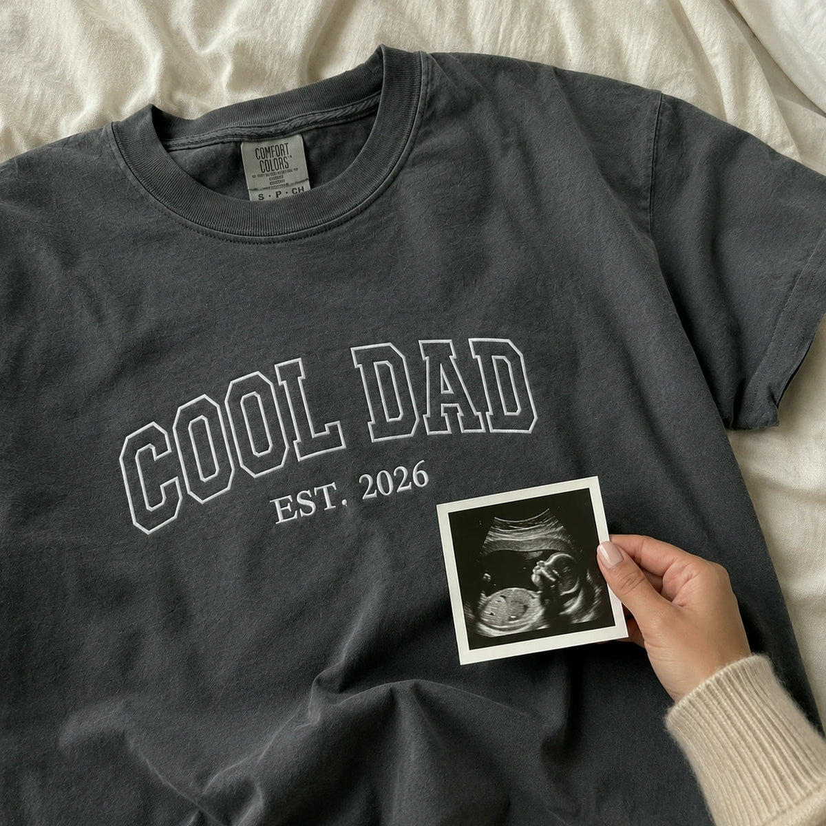 Custom Embroidered Cool Dad Est T-Shirt or Sweatshirt, Father's Day Gifts For Dad Who Wants Nothing