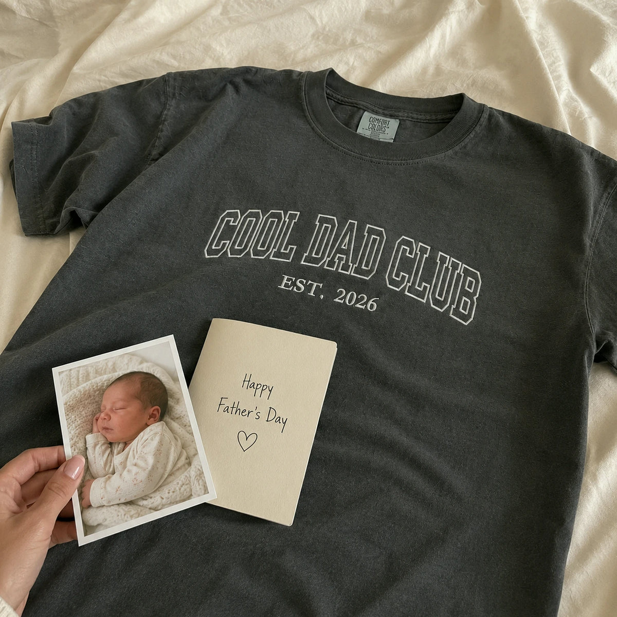 Custom Embroidered Cool Dad Club Est T-Shirt or Sweatshirt, Father's Day gifts For Father in Law or New Dad