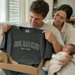 Custom Embroidered Cool Dad Club Est T-Shirt or Sweatshirt, Father's Day gifts For Father in Law or New Dad