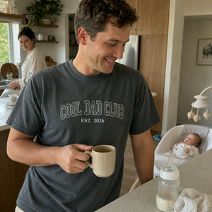 Custom Embroidered Cool Dad Club Est T-Shirt or Sweatshirt, Father's Day gifts For Father in Law or New Dad