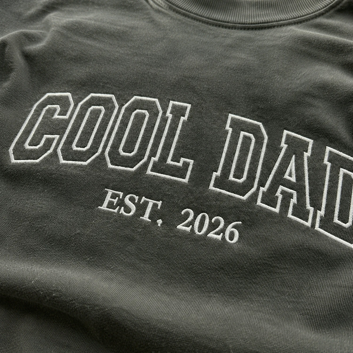 Custom Embroidered Cool Dad Est T-Shirt or Sweatshirt, Father's Day Gifts For Dad Who Wants Nothing