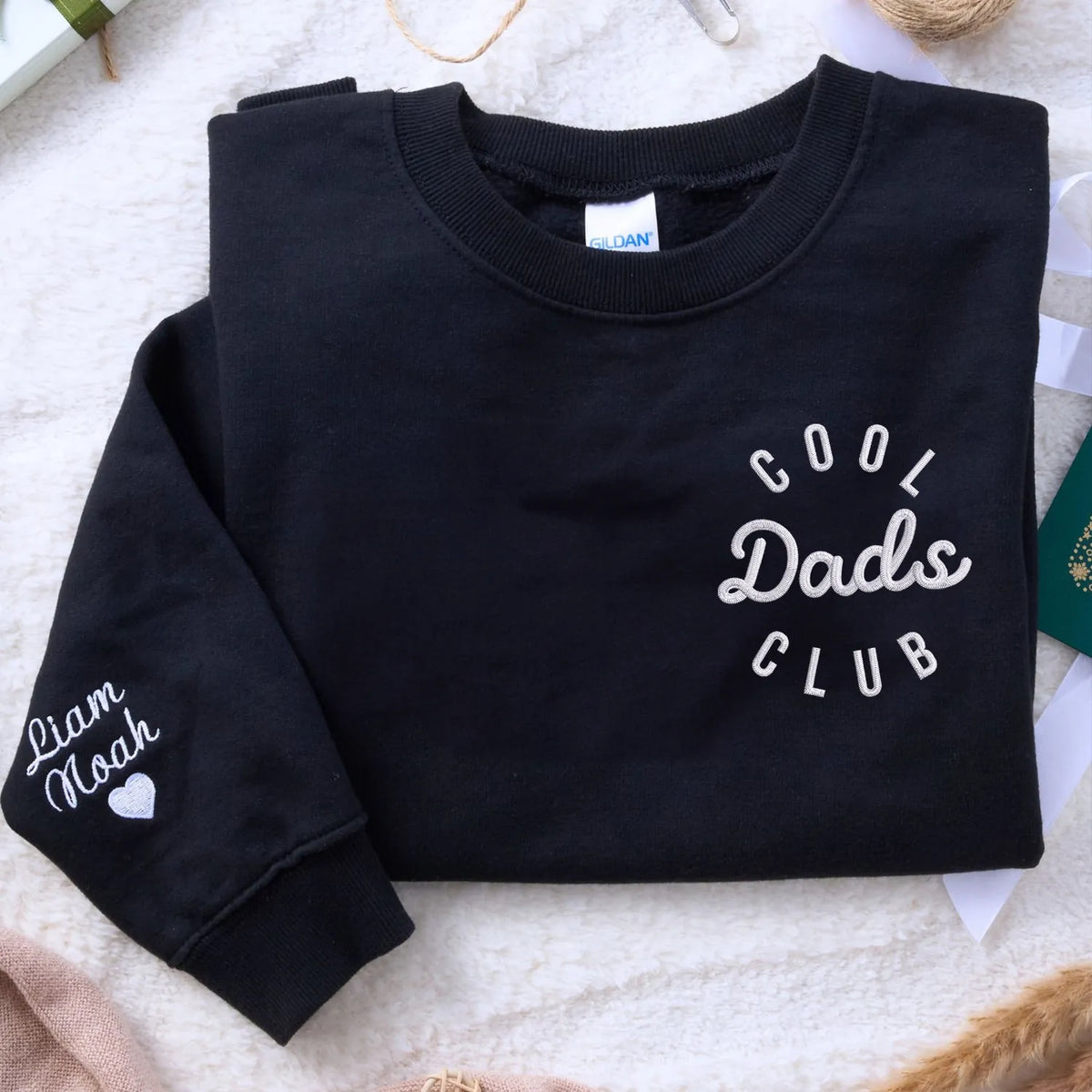 personalized cool dads club sweatshirt with kids names embroidered gift for father