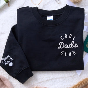 personalized cool dads club sweatshirt with kids names embroidered gift for father