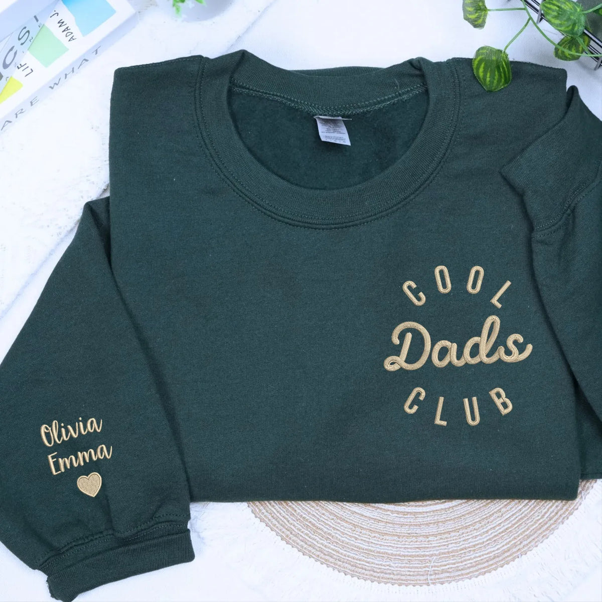 personalized cool dads club sweatshirt with kids names embroidered gift for father