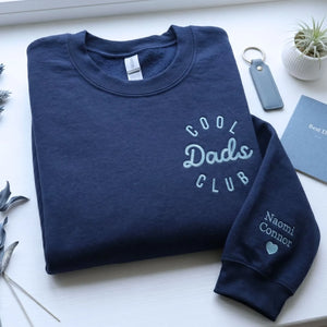 personalized cool dads club sweatshirt with kids names embroidered gift for father