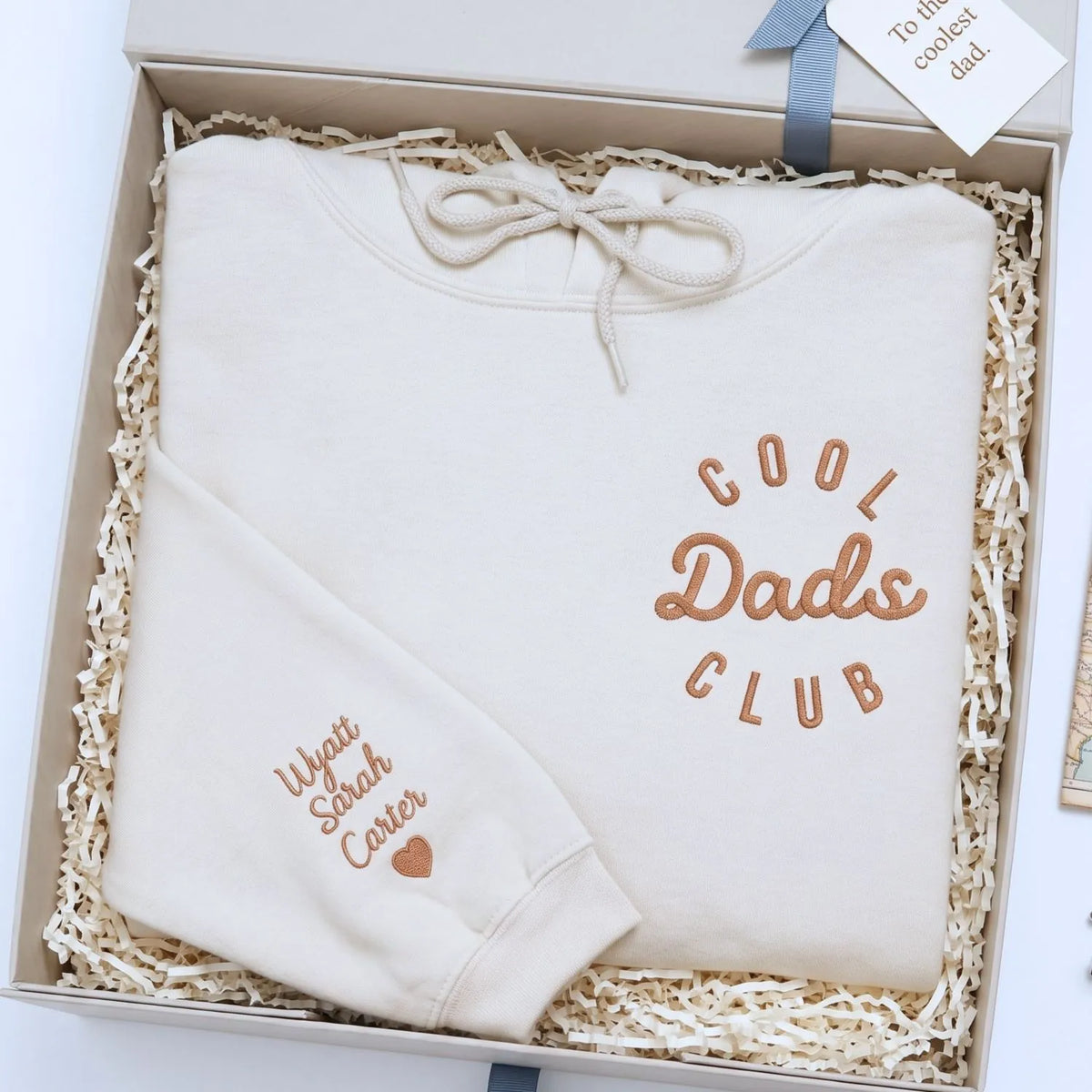 personalized cool dads club sweatshirt with kids names embroidered gift for father