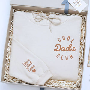 personalized cool dads club sweatshirt with kids names embroidered gift for father