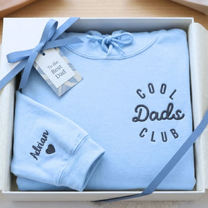 personalized cool dads club sweatshirt with kids names embroidered gift for father
