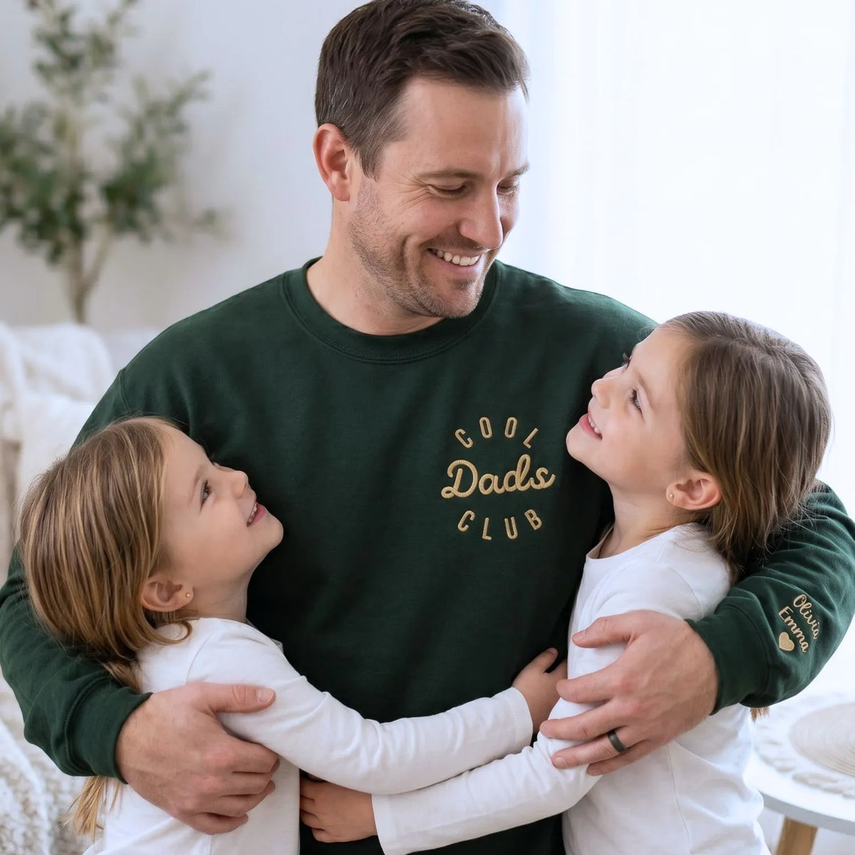 personalized cool dads club sweatshirt with kids names embroidered gift for father