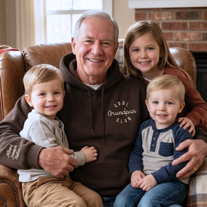 personalized embroidered cool grandpa sweatshirt with custom name and year gift hoodie for first time grandpa