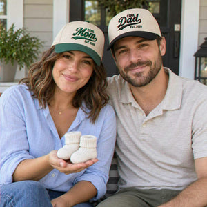 Matching Cool Mom and Cool Dad Snapback Hat, Embroidered Mom Dad Baseball Cap, Mom Dad To Be Gift
