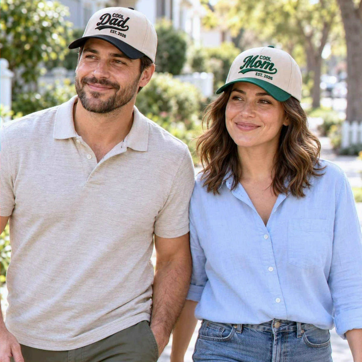 Matching Cool Mom and Cool Dad Snapback Hat, Embroidered Mom Dad Baseball Cap, Mom Dad To Be Gift