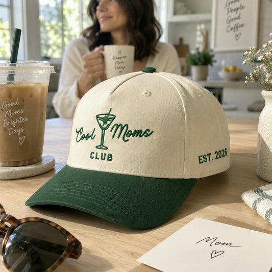 Embroidered Cool Mom Club Snapback Hat, Bestie Gift for New Mom, Custom Side Back Cap