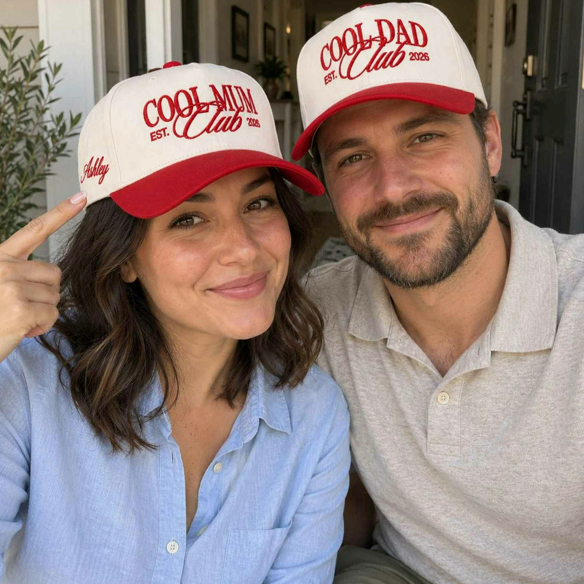 Cool Mom Club and Cool Dad Club Snapback Hat, Embroidered Est Year Baseball Cap, New Mom and Dad Gifts