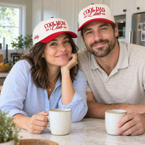 Cool Mom Club and Cool Dad Club Snapback Hat, Embroidered Est Year Baseball Cap, New Mom and Dad Gifts
